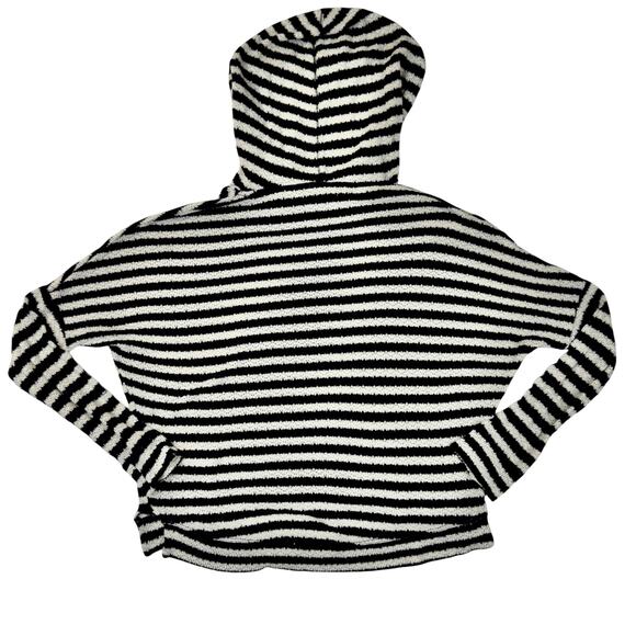 Abercrombie & Fitch Relaxed Striped Hoodie Navy White Women’s Medium Nautical - Picture 2 of 15